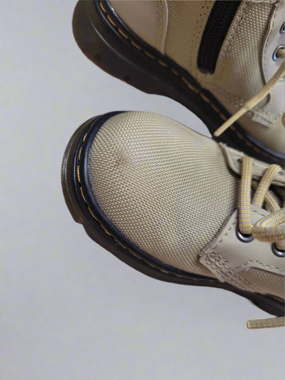 Kids Dr Marten's Canvas Beige Boots UK size 10