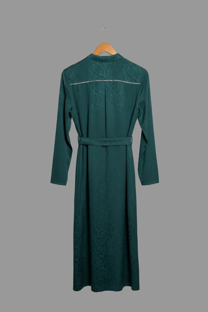 Saint + Sofia green snakeskin shirt dress - UK SIZE 12