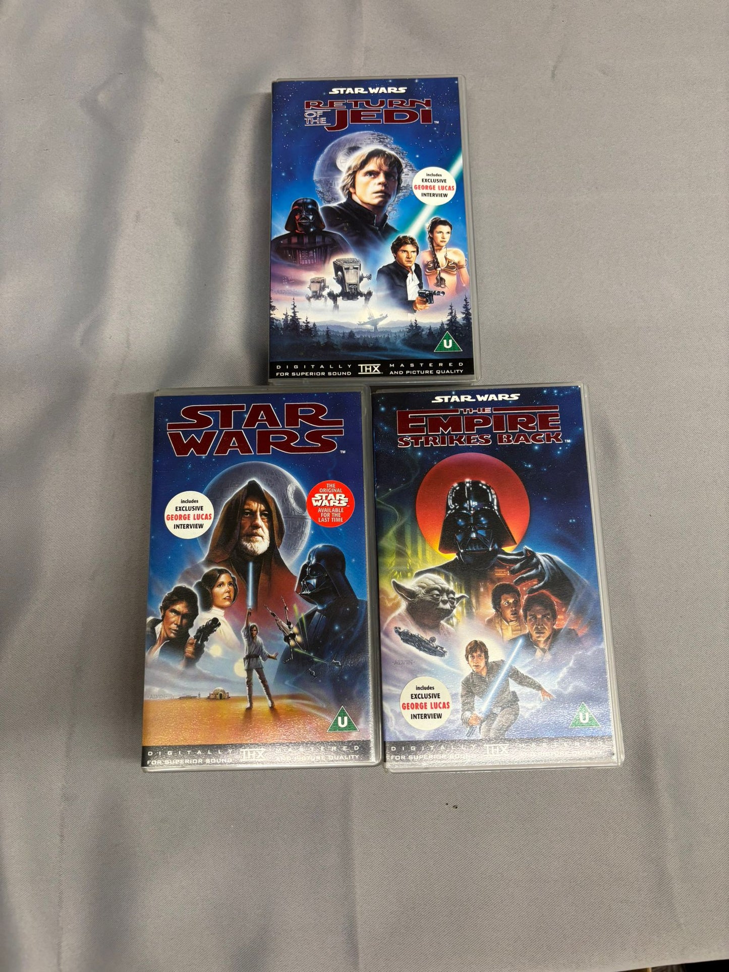 Star Wars Original Trilogy IV V VI  VHS 1990s George Lucas Return of the Jedi Empire Strikes Back