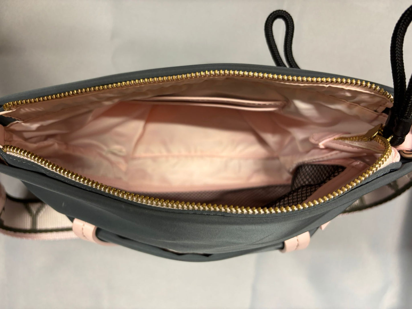 Radley Grey and Pink Crossbody Nylon Bag Excellent Used Condition