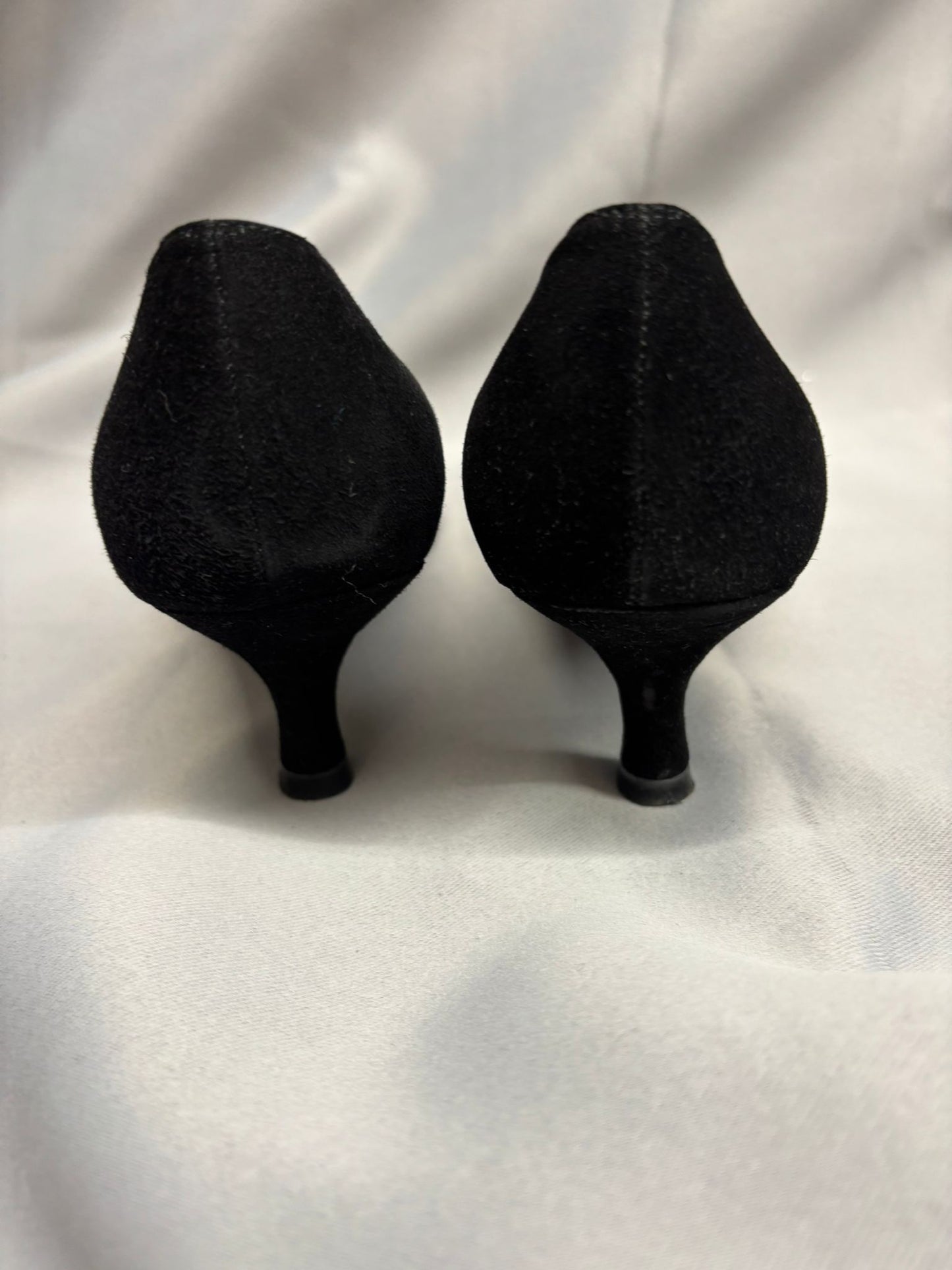Stuart Weitzman Suede Black Kitten Heels EUR Size 36.5 UK size 4