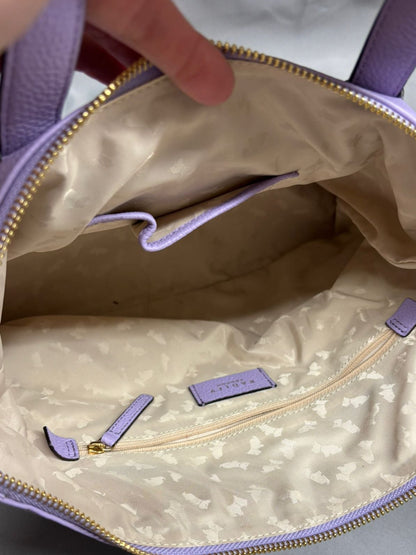 Radley Lilac Handbag Gold Metalwork Medium Sized