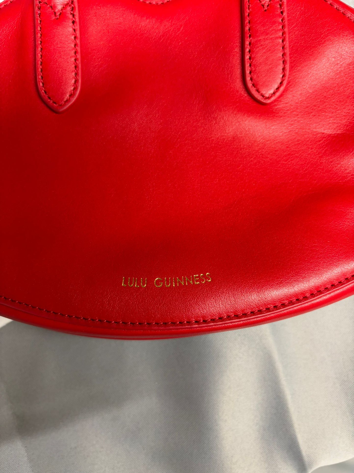 Lulu Guinness Red Lip Shoulder Bag Dustbag