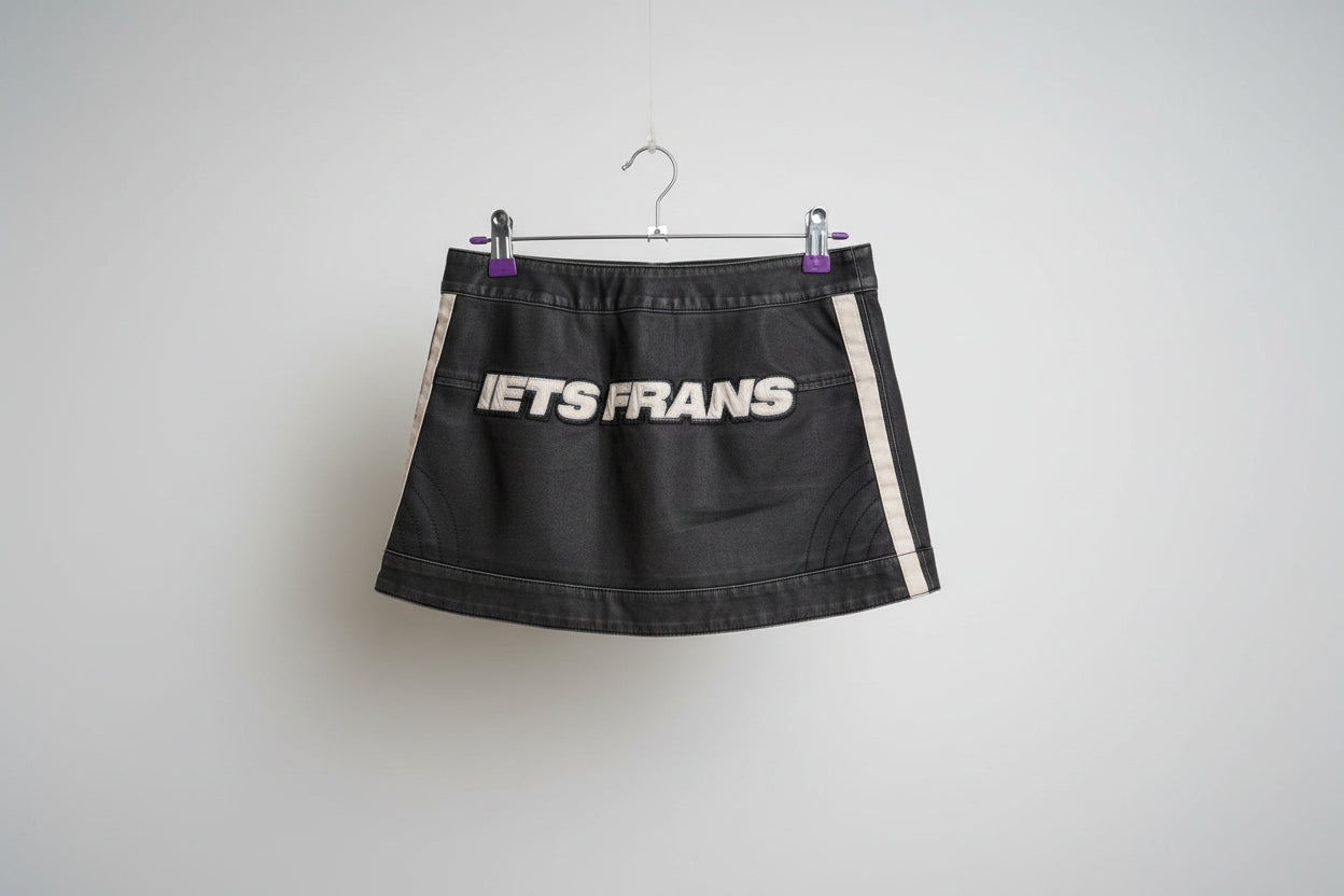 Urban Outfitters Iets Frans Motorcross Vegan Leather mini skirt SIZE EX SMALL