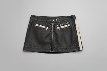 Urban Outfitters Iets Frans Motorcross Vegan Leather mini skirt SIZE EX SMALL