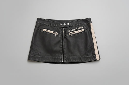 Urban Outfitters Iets Frans Motorcross Vegan Leather mini skirt SIZE EX SMALL
