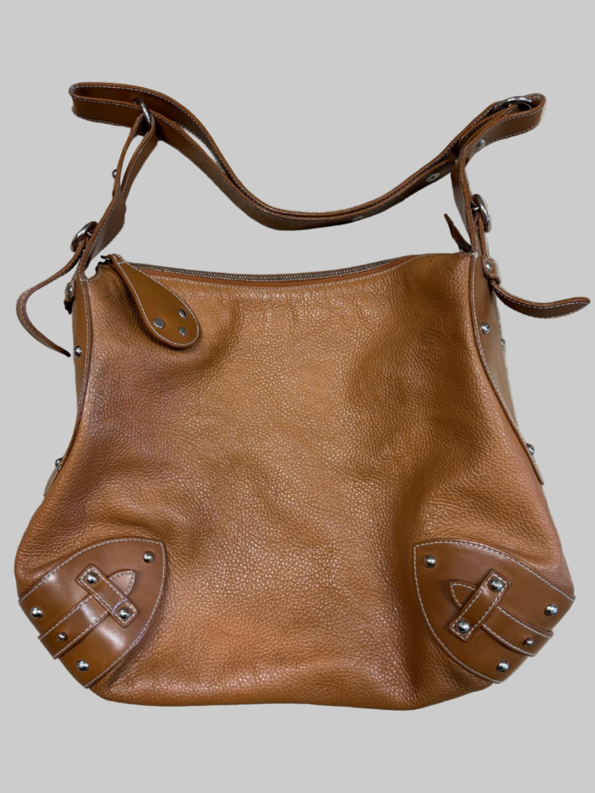 Furla Tan Leather Shoulder Bag