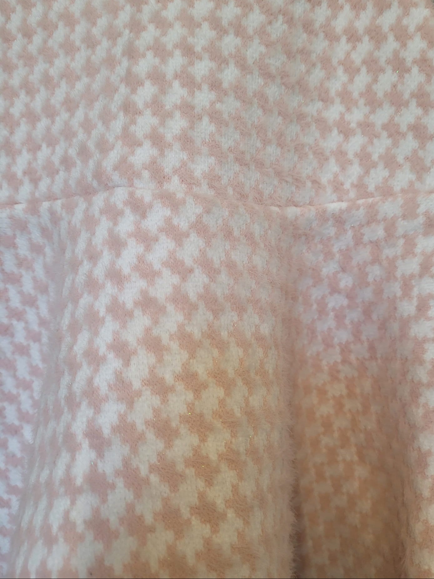 Pink & White Houndstooth Skater Party Dress - Age 18 Months - Baby Girl