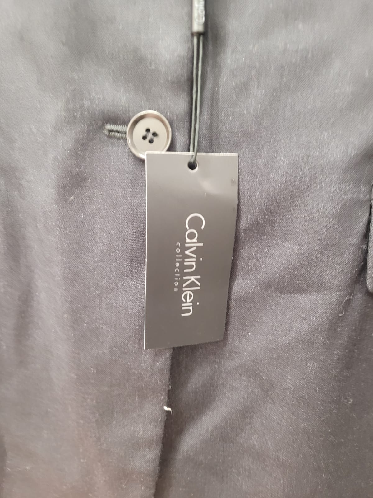 BNWT Calvin Klein Charcoal Grey Black Blazer (S) UK 8 EU 36 Jacket Double Breasted - NEW
