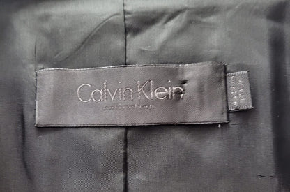 BNWT Calvin Klein Charcoal Grey Black Blazer (S) UK 8 EU 36 Jacket Double Breasted - NEW