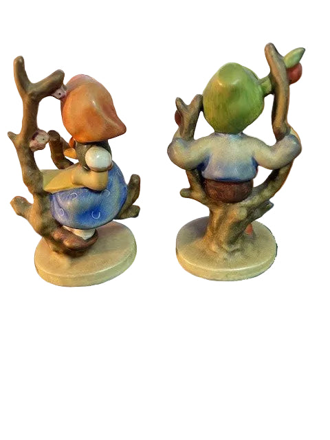 Hummel Goebel Apple Tree Girl & Boy - 4" Famous Collectible Figurines - Vintage