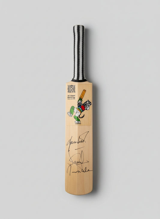 South African Signed Cricket Bat Collectible Memorabilia 3 x Names Mini ICC Cricket World Cup 2003