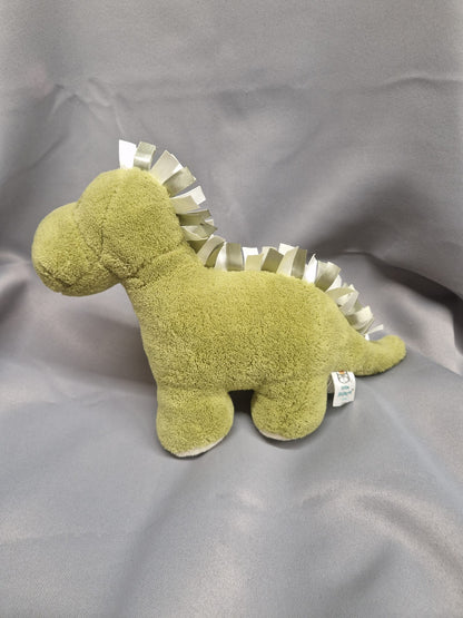 Jellycat chums green dinosaur chime rattle toy (used)