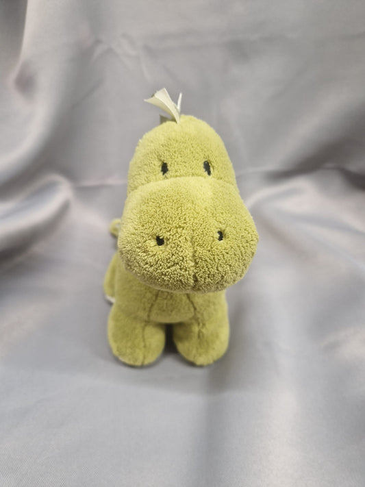Jellycat chums green dinosaur chime rattle toy (used)
