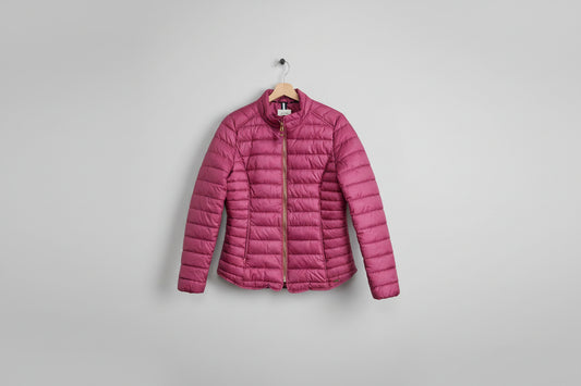 Joules Raspberry Red Padded Coat Jacket - UK 12 EU 40 Zipped Cosy Warm