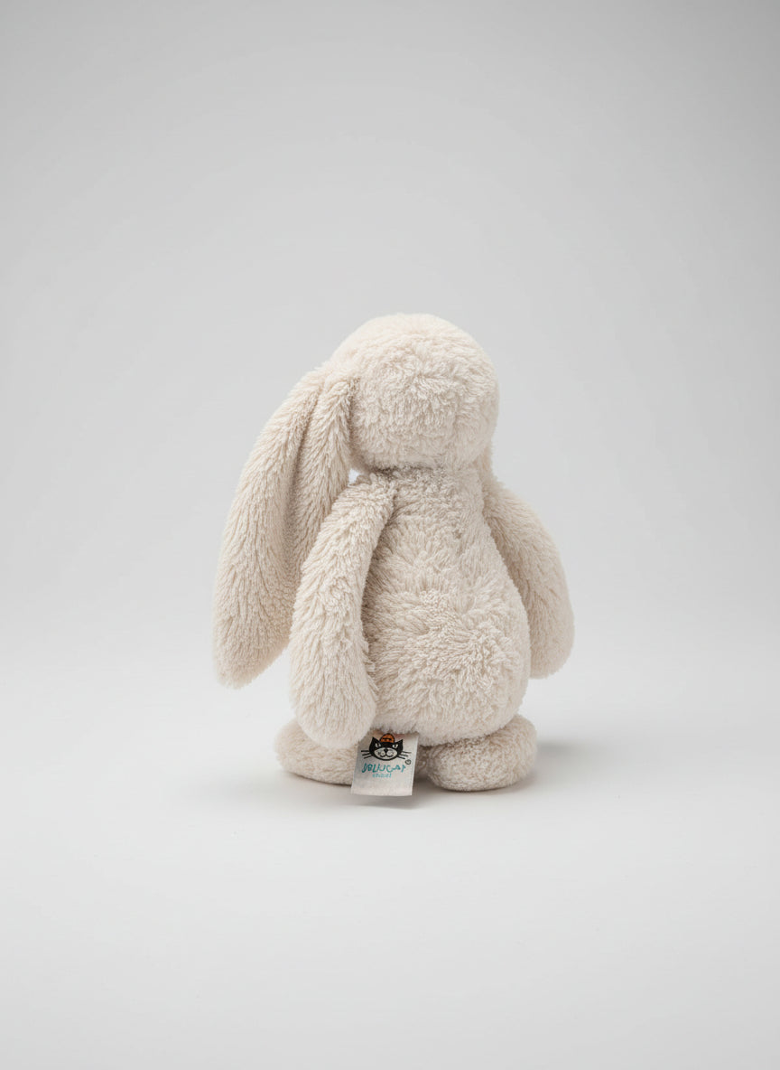 Jellycat London Bashful Bunny Rabbit 12" Plush Cream White Pink Nose Used Condition