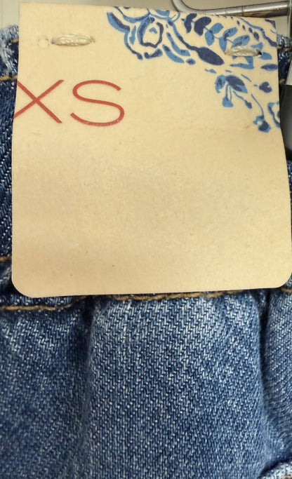 BNWT Pilcro & Letterpress - Anthropologie Jeans (XS) Elasticated Waist Straight Wide Leg Split