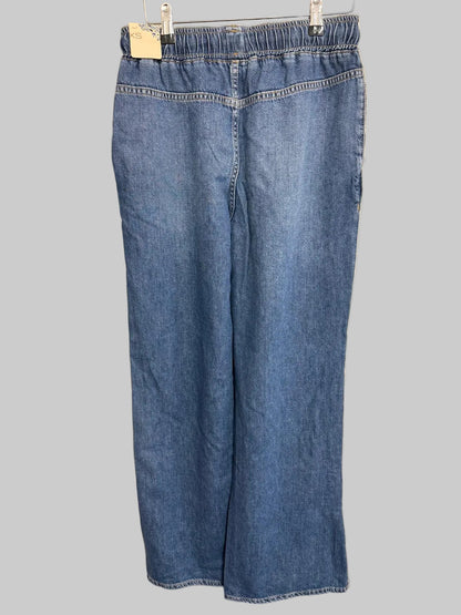 BNWT Pilcro & Letterpress - Anthropologie Jeans (XS) Elasticated Waist Straight Wide Leg Split