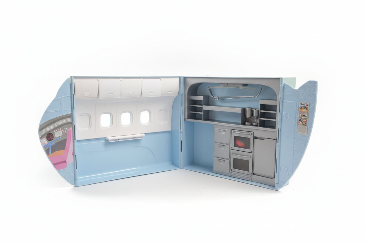 Barbie jet and cruise ship 2 in 1 playset and Barbie Totally Real House Bundle