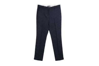 Jigsaw Navy & White Polka Dot Trousers UK 10 EU 38 - Chino - Straight Leg -   EXCELLENT CONDITION