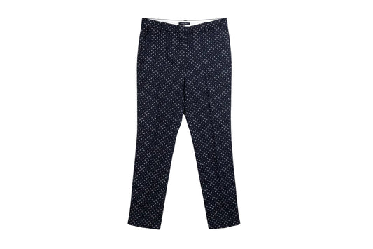 Jigsaw Navy & White Polka Dot Trousers UK 10 EU 38 - Chino - Straight Leg -   EXCELLENT CONDITION