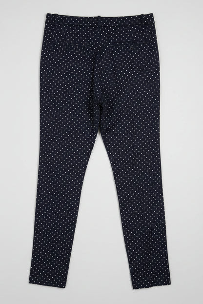 Jigsaw Navy & White Polka Dot Trousers UK 10 EU 38 - Chino - Straight Leg -   EXCELLENT CONDITION