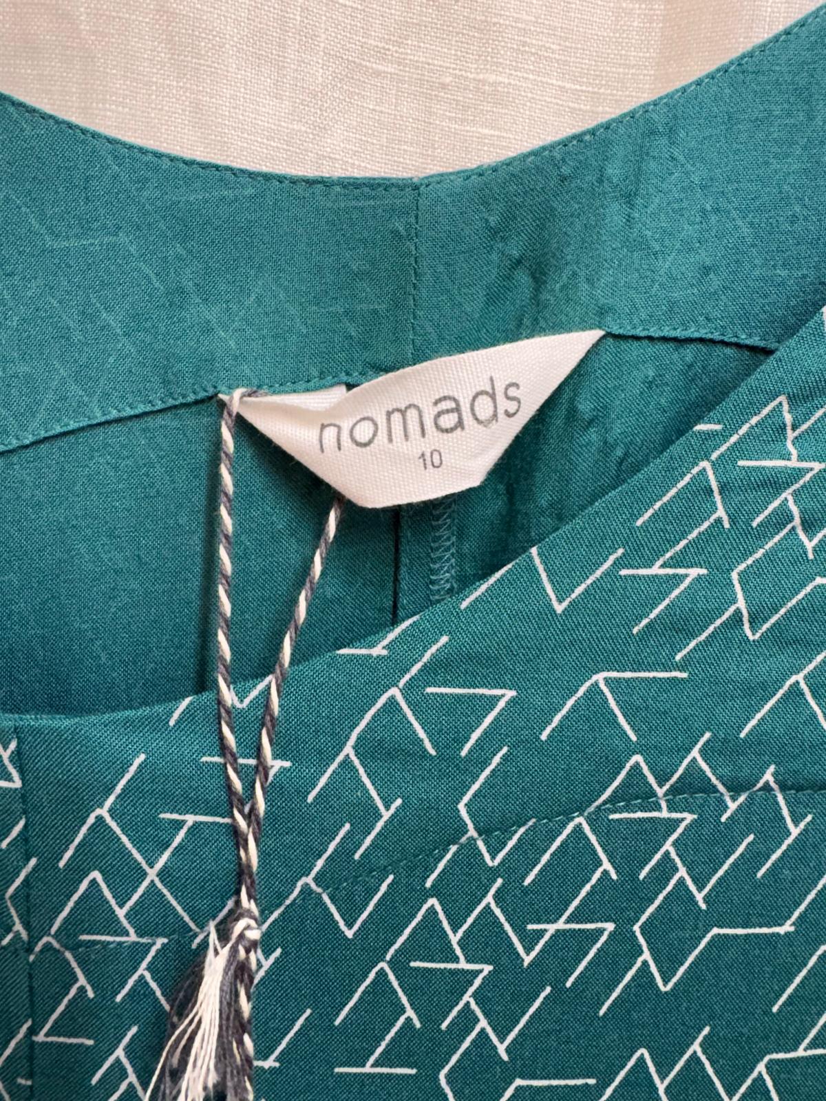 Nomads Sleeveless Green Jumpsuit UK 10 EU - Geo Printed -  BNWT