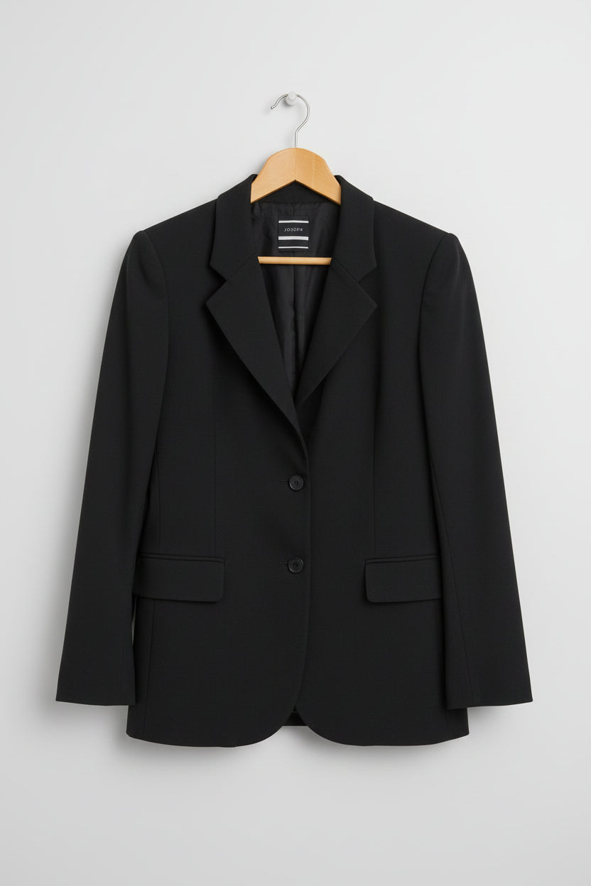 Joseph (M) Black Blazer Jacket Size Medium Double Breasted - GOOD USED CONDITION