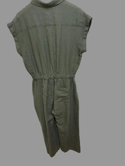 Baukjen Ladies Khaki Rosie Hemp Jumpsuit SIZE 10 -USED GOOD