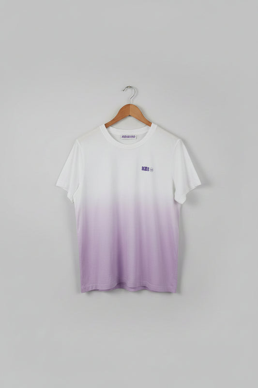 Koibird Women's Pink Ombre 100% Cotton T-Shirt - Size Large