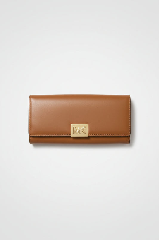 Micheal Kors Mindy Leather Wallet Brown