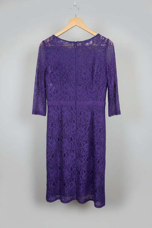 Purple lace dress by Jaeger  size 12