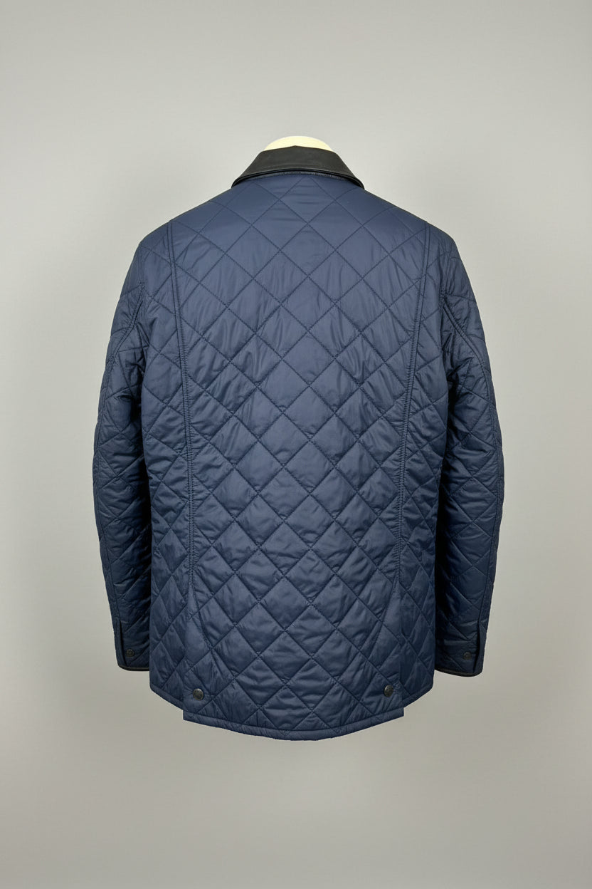 Barbour Landale Land Rover Quilted Jacket - Size Medium - Leather Trim - GOOD USED CONDITION