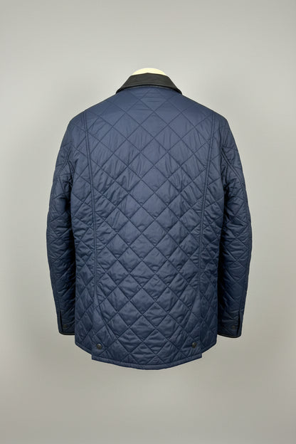 Barbour Landale Land Rover Quilted Jacket - Size Medium - Leather Trim - GOOD USED CONDITION