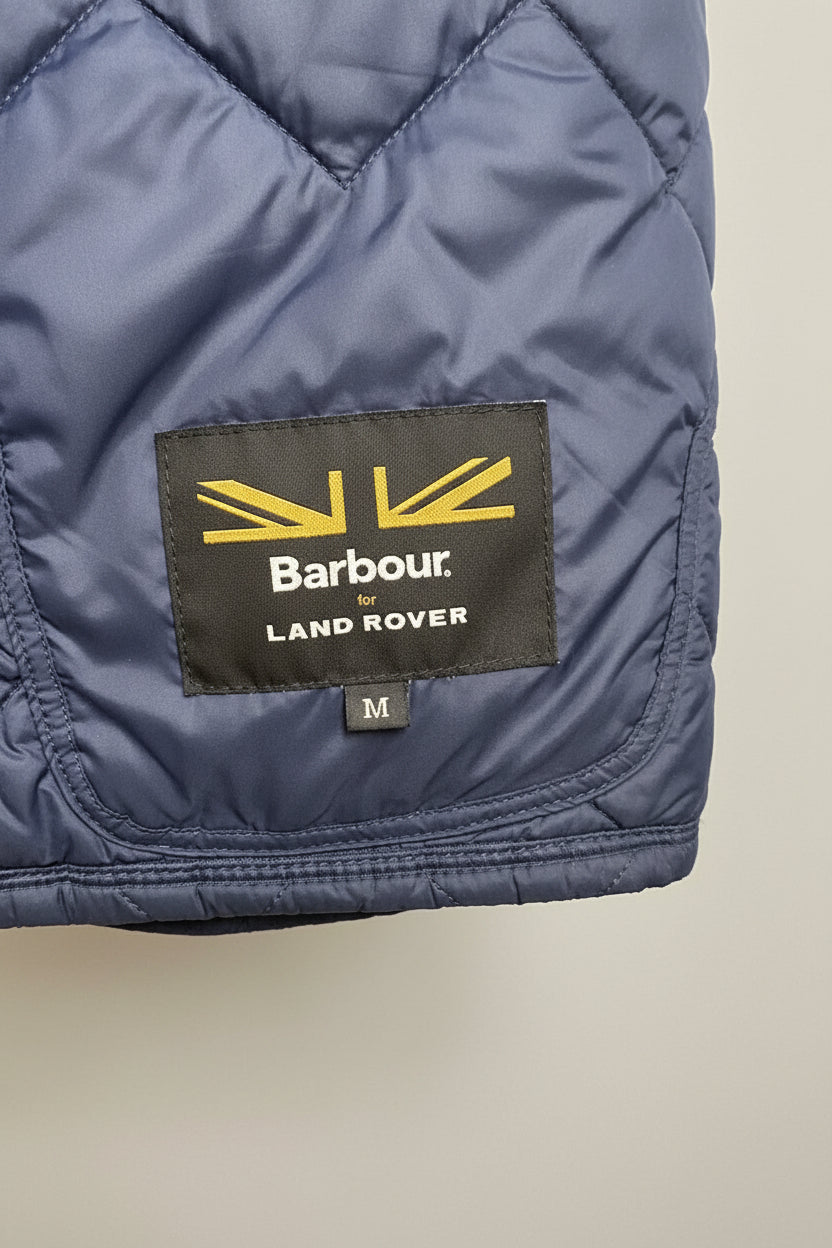 Barbour Landale Land Rover Quilted Jacket - Size Medium - Leather Trim - GOOD USED CONDITION
