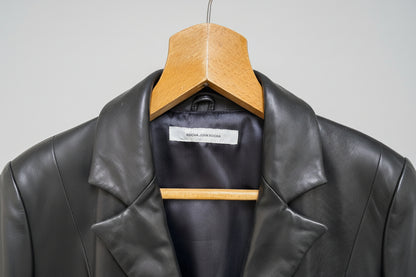 Rocha John Rocha Ladies 100% Black Leather Jacket - GOOD USED CONDITION