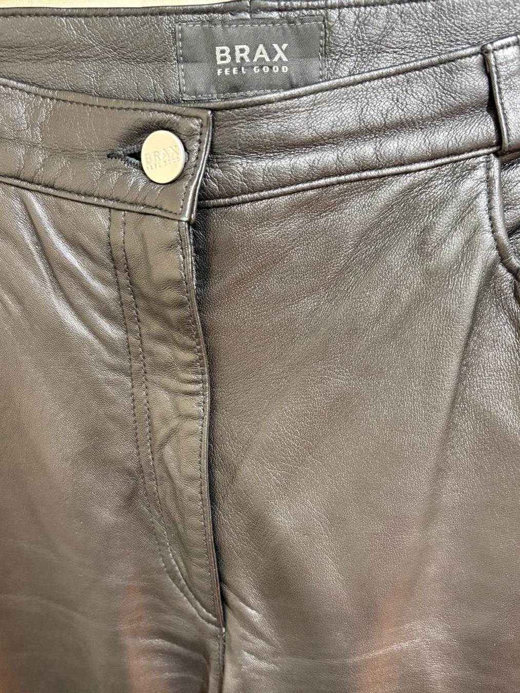 Brax Feel Good Leather Ladies Trousers SIZE 12R USED VGC
