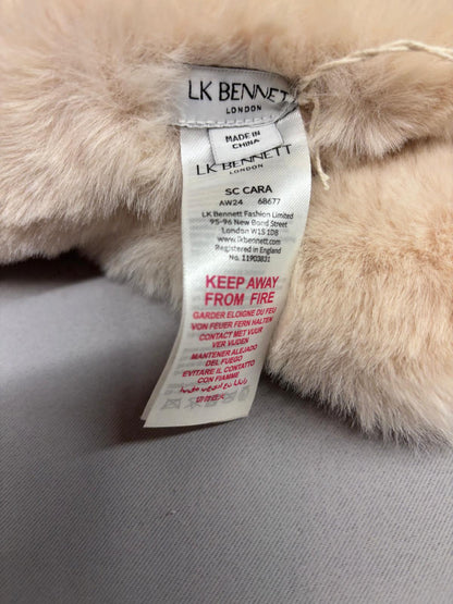 L.K. Bennett Faux Fur Scarf Shawl Cara - Cream - Off White