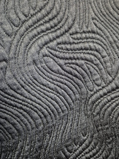 MAJE Spring Bomber Jacket Navy Blue - EU 38 UK 10 Textured Swirl Print