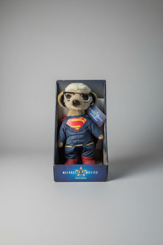 BNIB Meerkat Superman Collectible Plush Toy - With Certificate - NEW