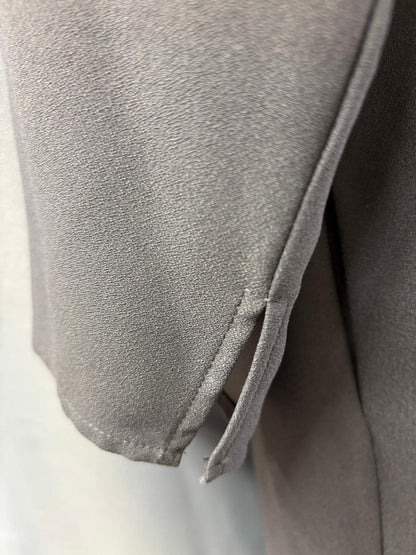 BNWT Modern Rarity Woven Neck-Tie Dress UK 20 Grey Midi Maxi Drape £160