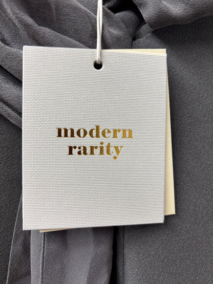 BNWT Modern Rarity Woven Neck-Tie Dress UK 20 Grey Midi Maxi Drape £160