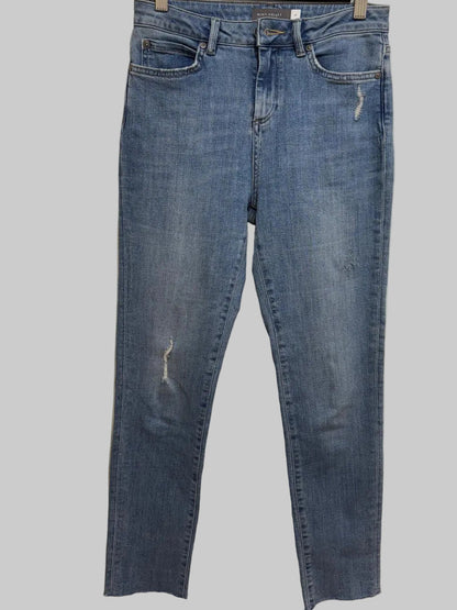 Mint Velvet Light Blue skinny ankle Distressed jeans  USED EXCELLENT SIZE 8R
