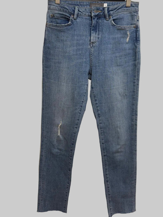 Mint Velvet Light Blue skinny ankle Distressed jeans  USED EXCELLENT SIZE 8R