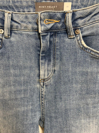 Mint Velvet Light Blue skinny ankle Distressed jeans  USED EXCELLENT SIZE 8R