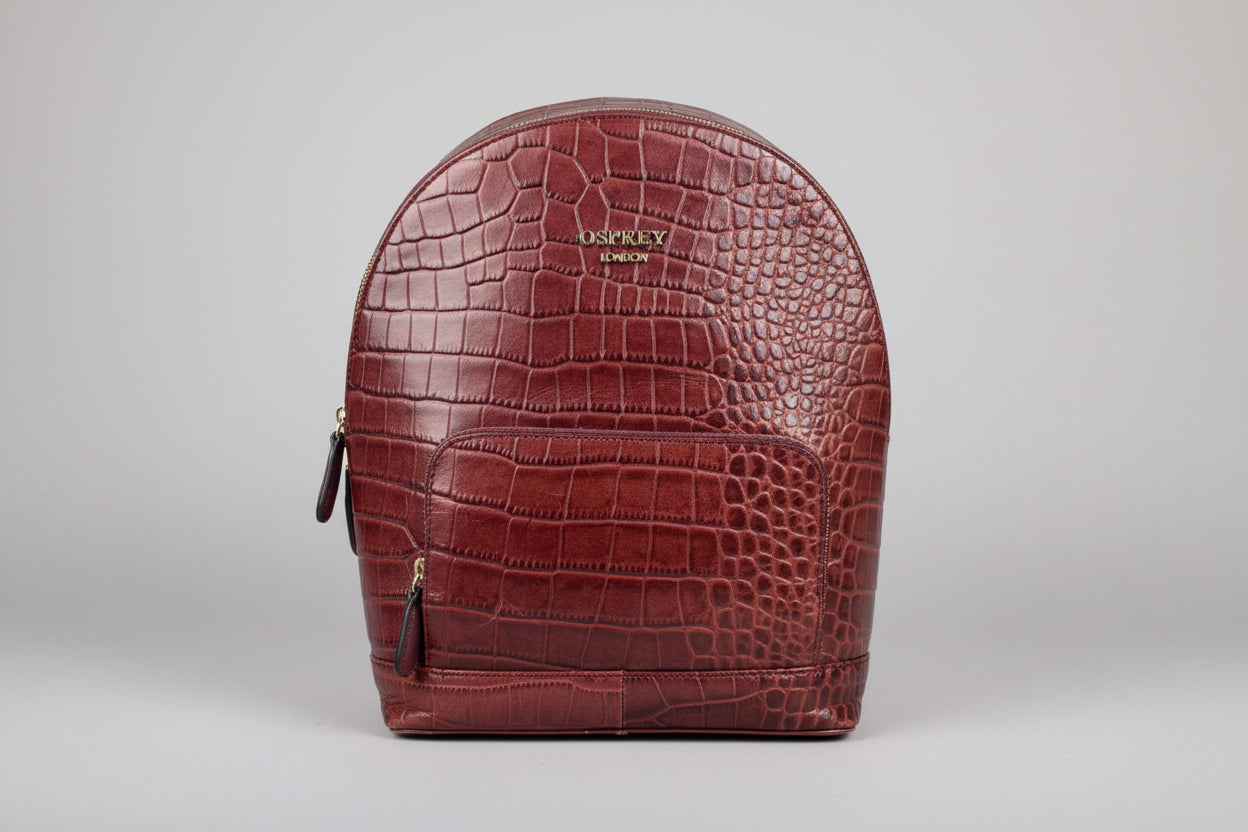 Osprey London Burgundy leather backpack