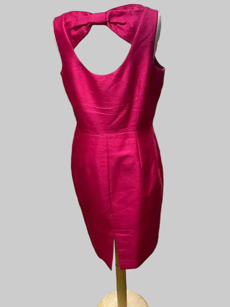 Hobbs Ladies Cerise Pink Dress & Jacket - Dress Suit - UK 14 EU 42 - MOG MOB - Co-Ord