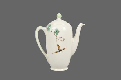 Beautiful Vintage Royal Doulton The Coppice lidded coffee pot with four cups and saucers - USED VGC