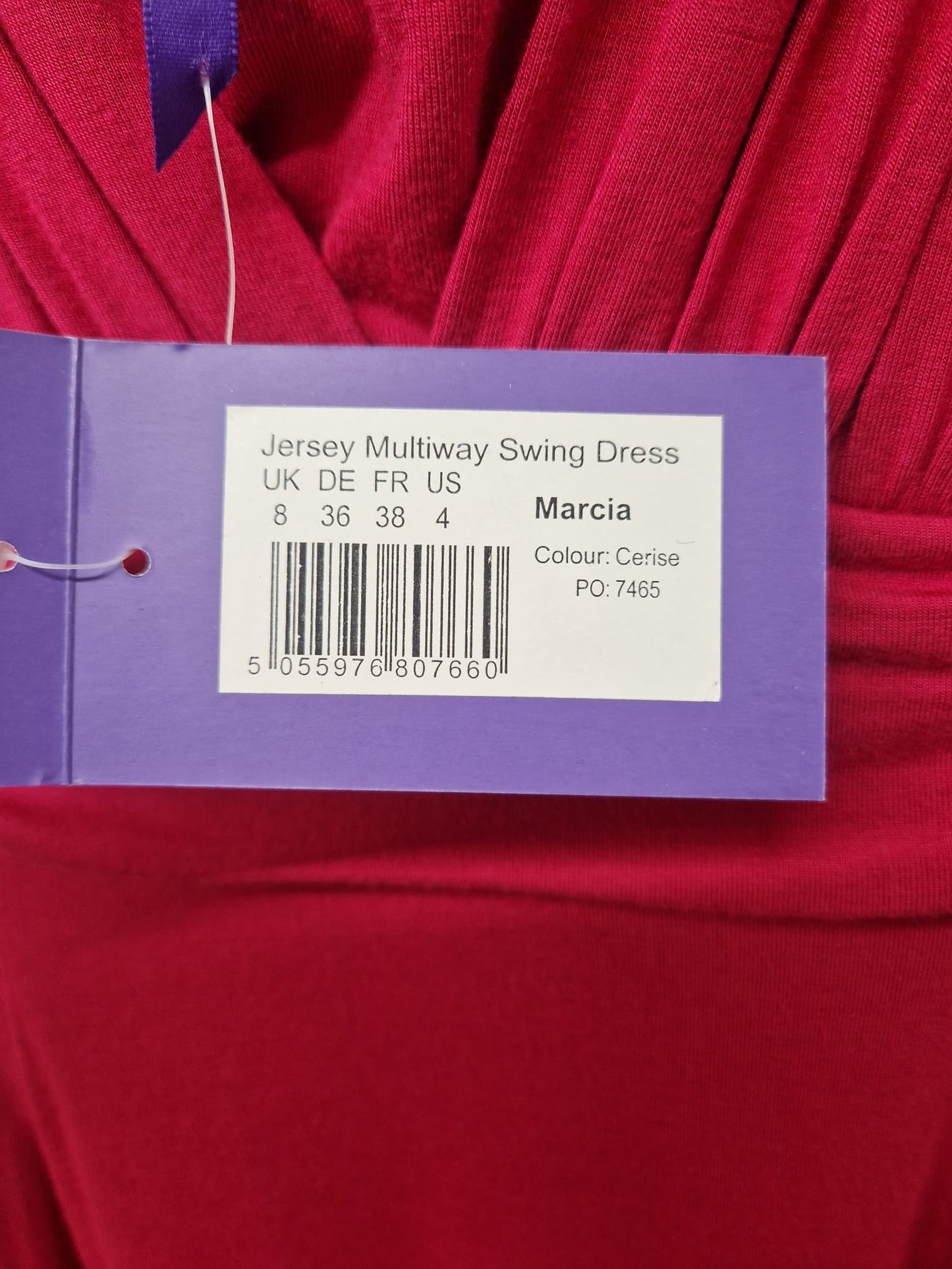 Seraphine Pink 'Marcia' Pink Jersey Dress Adjustable Tie Midi Ruched