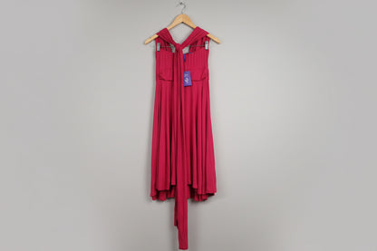 Seraphine Pink 'Marcia' Pink Jersey Dress Adjustable Tie Midi Ruched